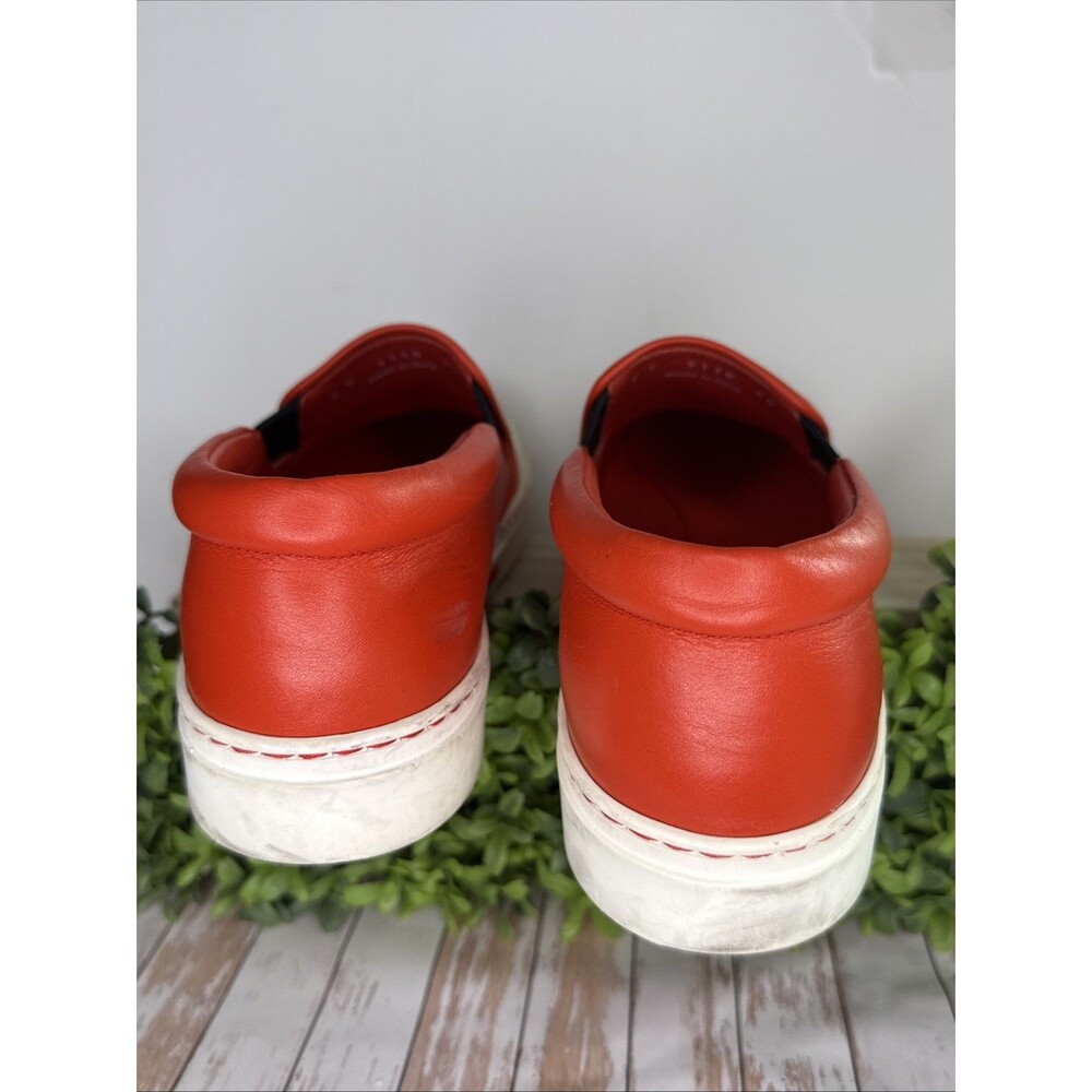 Fendi Red Monster Bug Eye Leather Slip On Sneakers Women's 10 / EU 40 Luxury - Picture 5 of 8